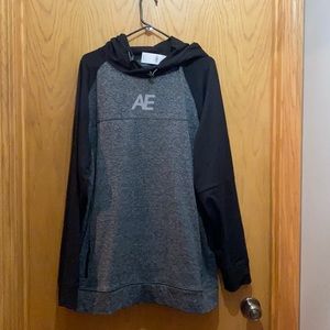 Black & Gray AE Hooded Long Sleeve